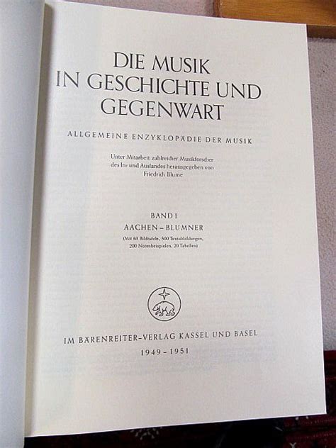 Die Musik in Geschichte und Gegenwart .